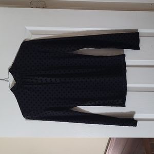Sheer polka dot blouse